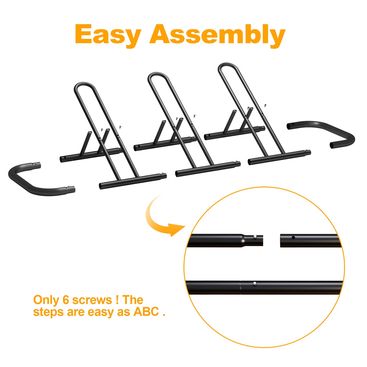 Mr IRONSTONE Floor Parking Rack Stand, Bicycle Bike Stand Racor Garage Floor Storage Organizer Cycling Rack