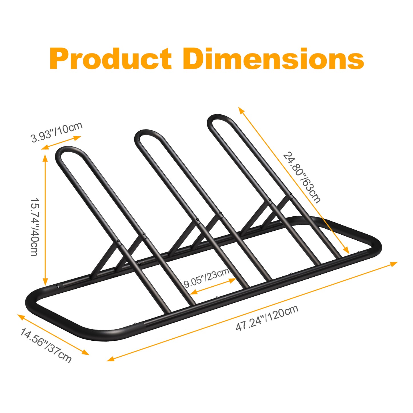 Mr IRONSTONE Floor Parking Rack Stand, Bicycle Bike Stand Racor Garage Floor Storage Organizer Cycling Rack