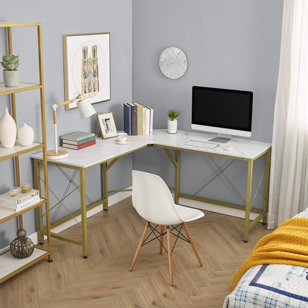 Mr IRONSTONE L Shaped Desk Computer Desk 59"*59", Large Corner Desk, Office Desk Easy Assembly, Gaming Desk Writing Desk for Small Spaces