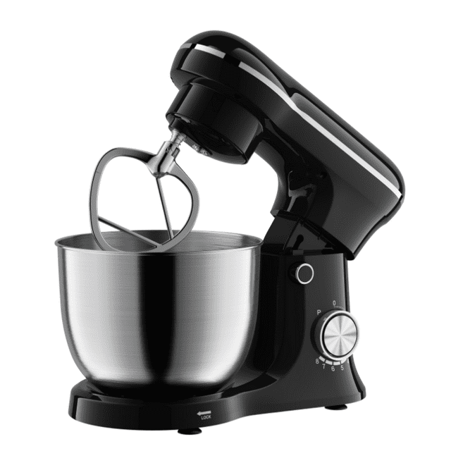 3-IN-1 Stand Mixer, 5.2L 10-Speed Food Mixer, Kitchen Electric Mixer with Dough Hook, Beater, Whisk, Bowl for Most Home Cooks, Black
