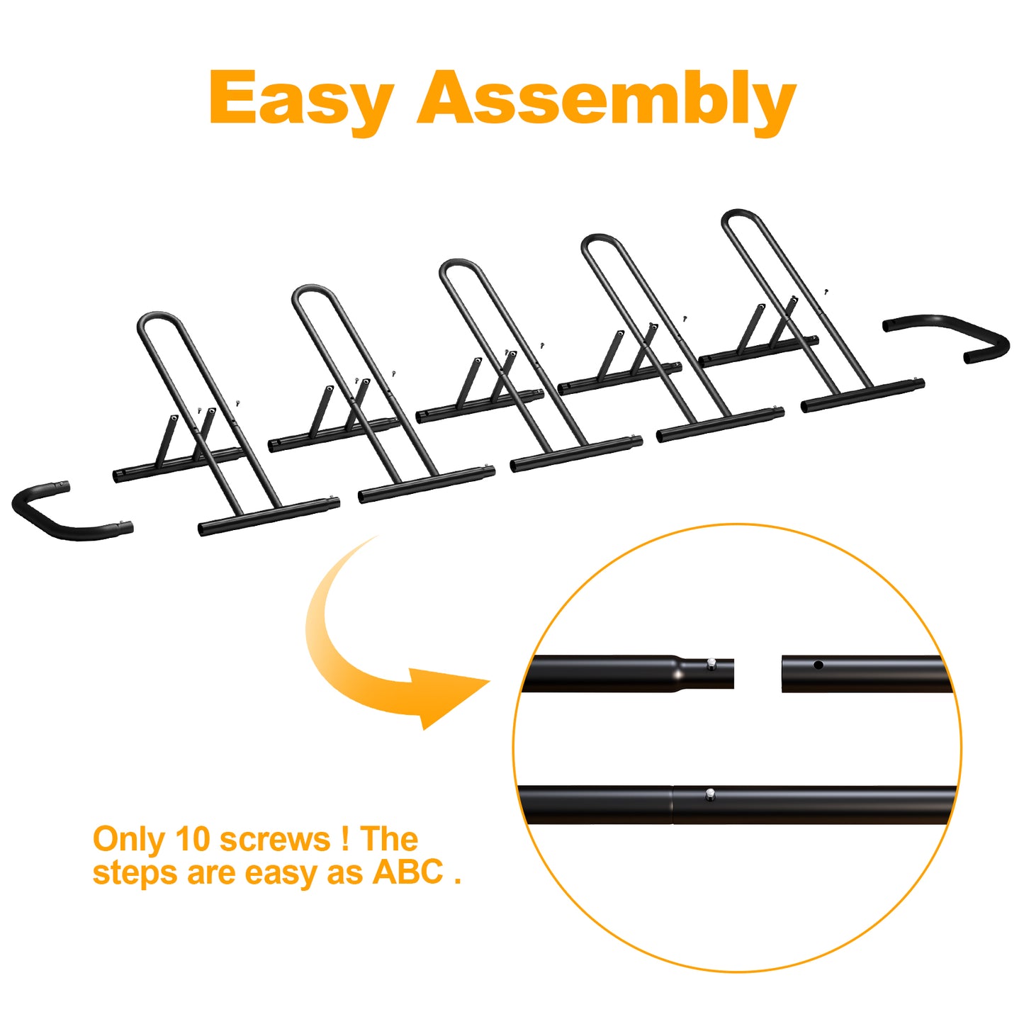 Mr IRONSTONE Floor Parking Rack Stand, Bicycle Bike Stand Racor Garage Floor Storage Organizer Cycling Rack