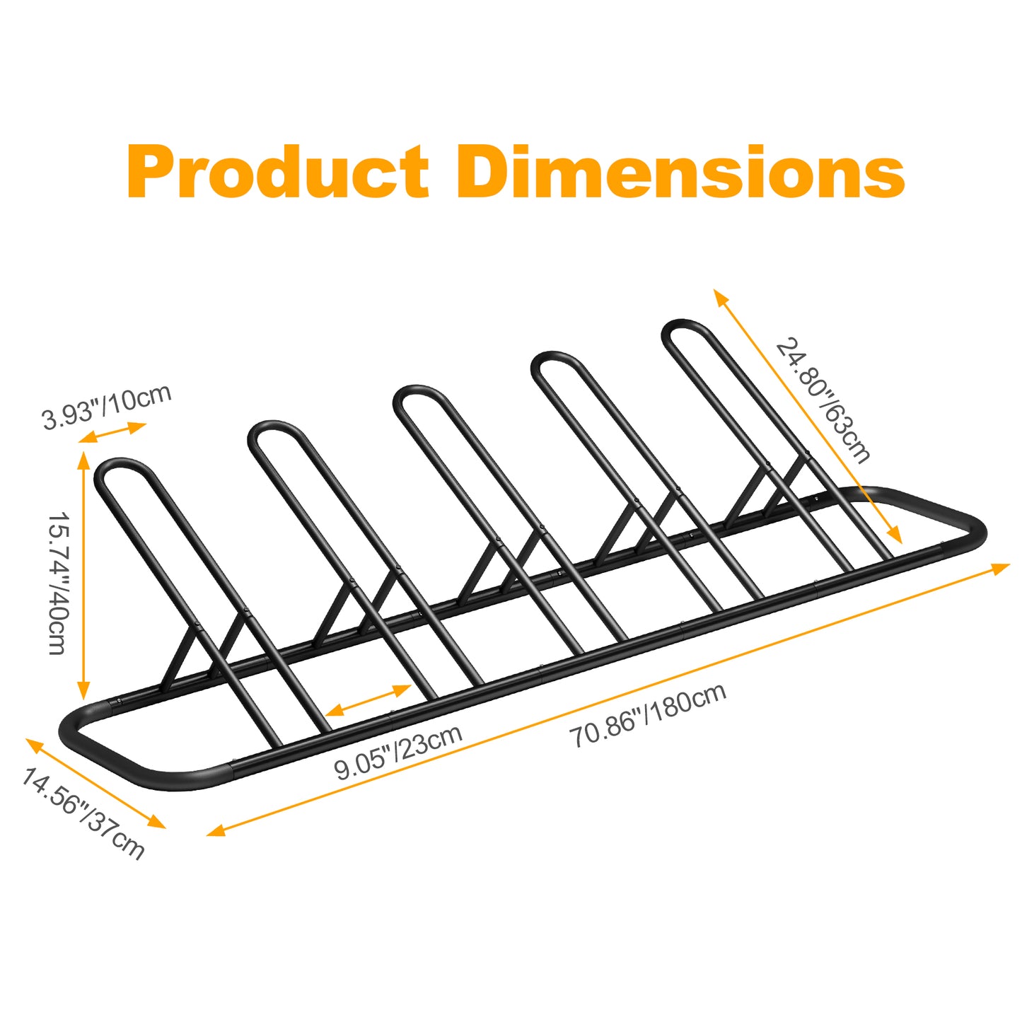 Mr IRONSTONE Floor Parking Rack Stand, Bicycle Bike Stand Racor Garage Floor Storage Organizer Cycling Rack
