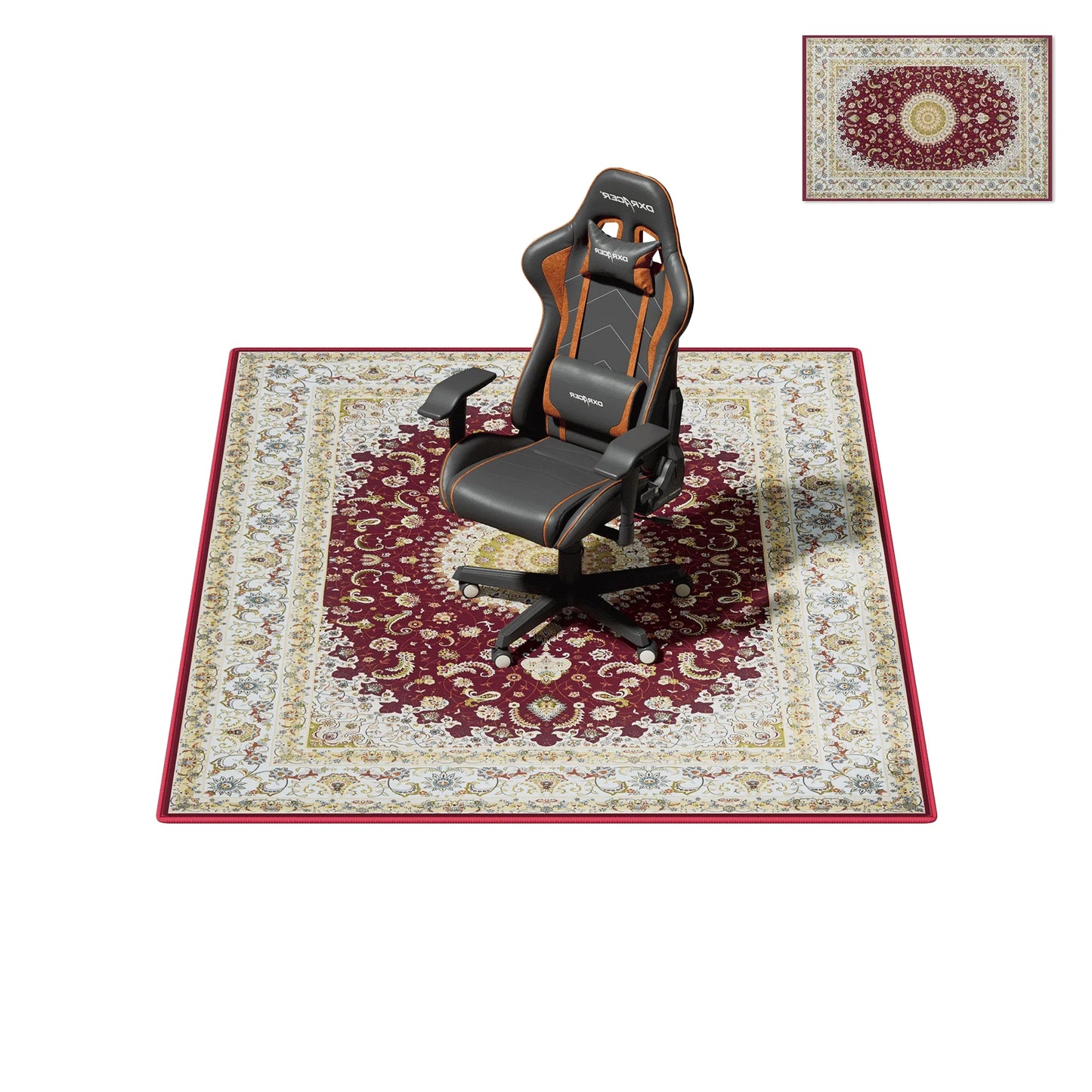 JOZ Non-Slip Washable Indoor Computer Desk Chair Mat for Rolling Chair Protect Hardwood Floor