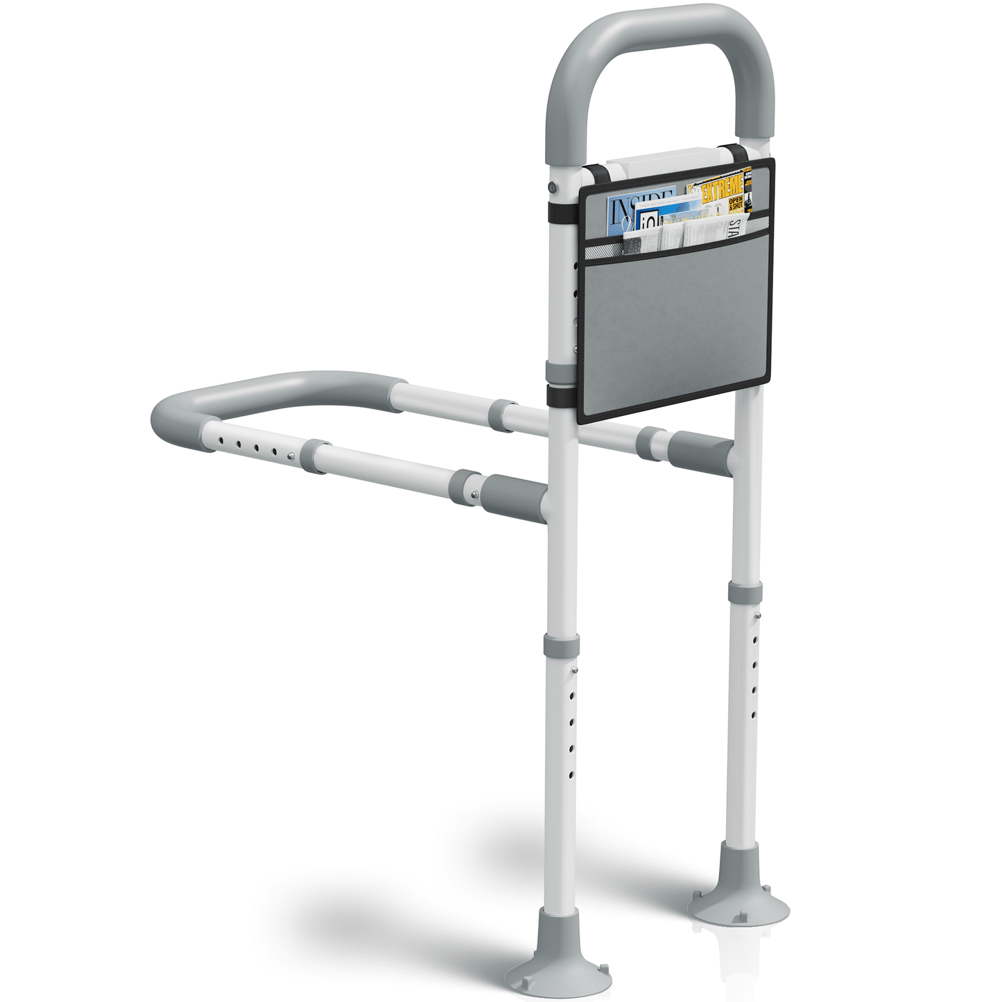 Bed Rails for Elderly Adults Safety with Leg Adjustable, Bed Cane for Seniors with Free Storage Bag and Fixing Strap