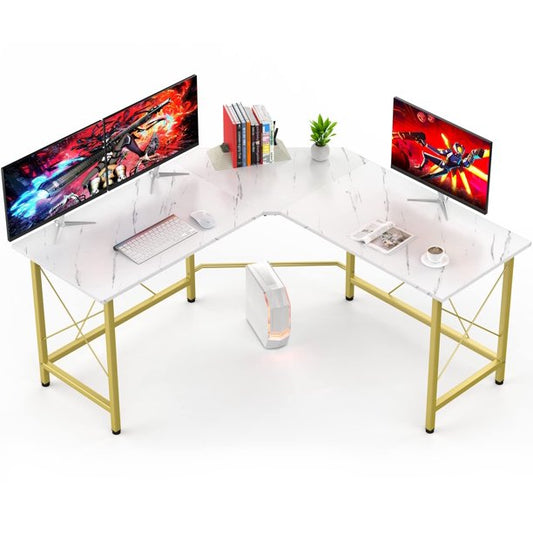 Mr IRONSTONE L Shaped Desk Computer Desk 59"*59", Large Corner Desk, Office Desk Easy Assembly, Gaming Desk Writing Desk for Small Spaces