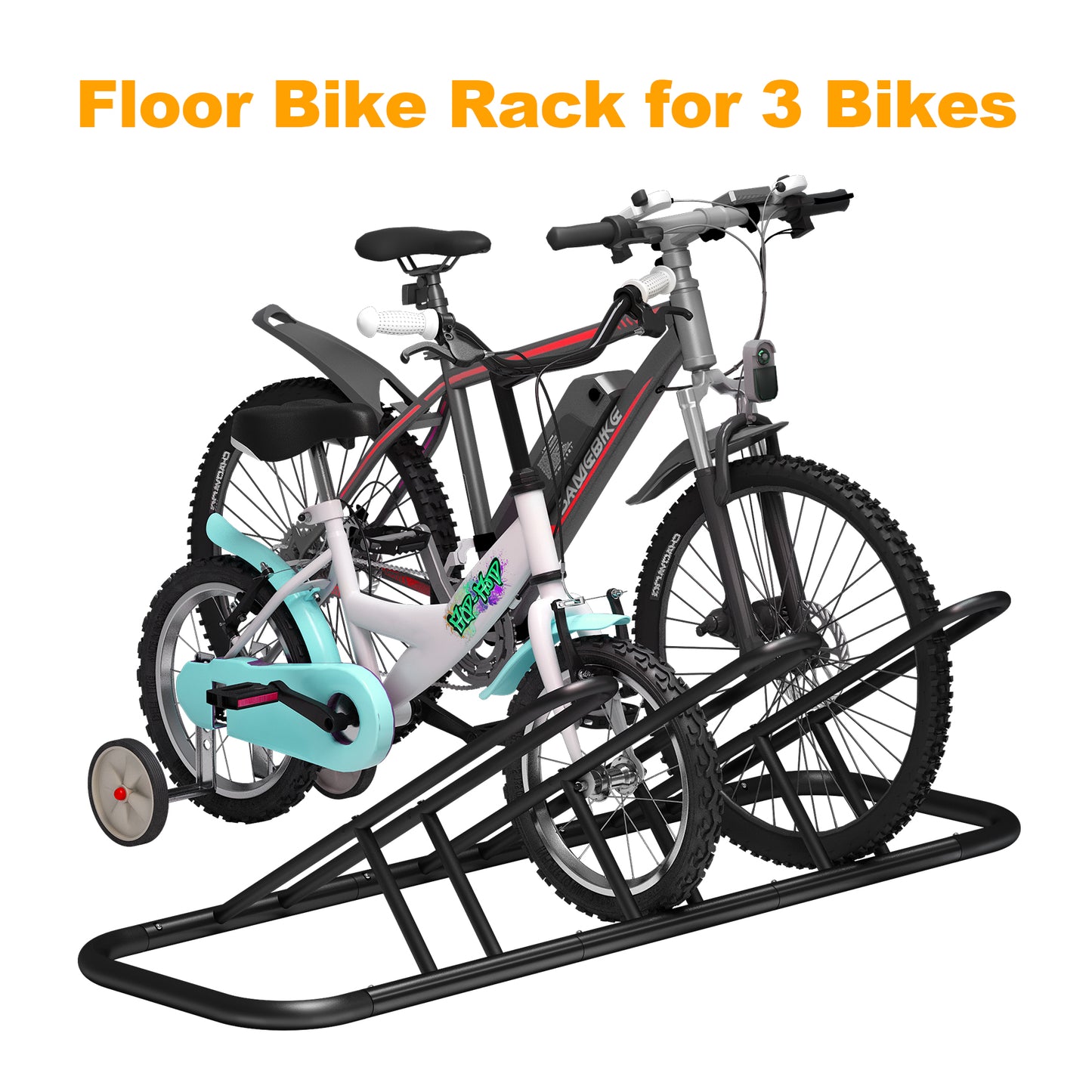 Mr IRONSTONE Floor Parking Rack Stand, Bicycle Bike Stand Racor Garage Floor Storage Organizer Cycling Rack