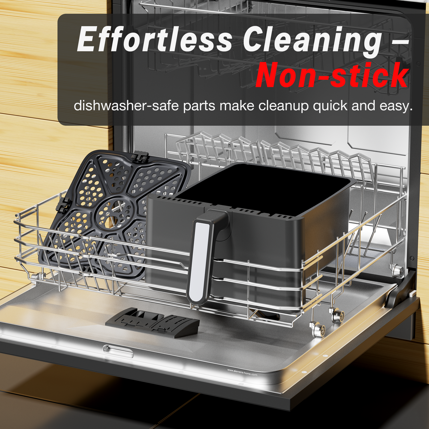 Dailygol Air Fryer 6 Quart Capacity Air Fryer 12-in-1 Air Fry, Roast, Reheat, Dehydrate, Bake, Steam with 400F, Black