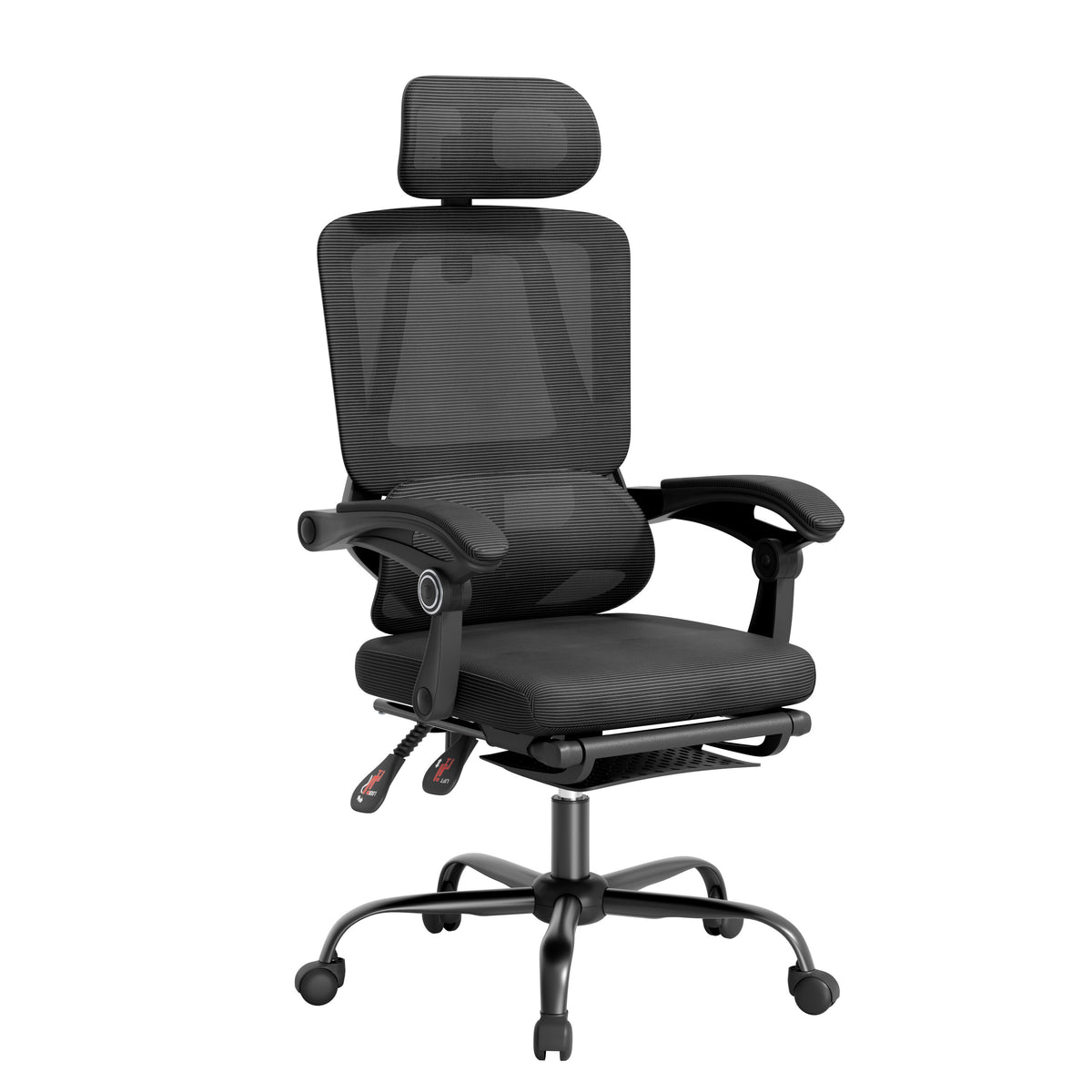 Mr IRONSTONE Ergonomic Office Chair with Footrest, High Back Mesh Comp